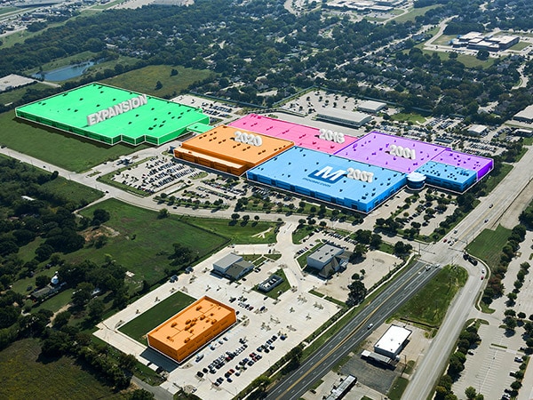 Foto de expansión del almacén de Mouser