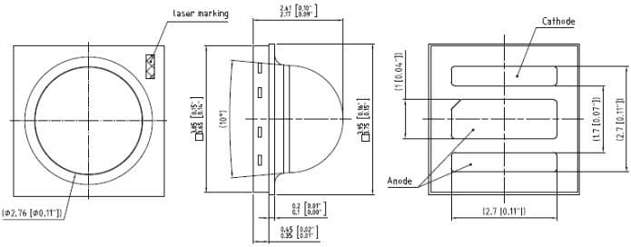 Mechanical Drawing - ams OSRAM IR OSLON® Black Series LEDs