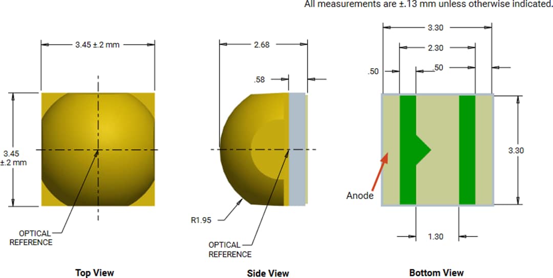 Mechanical Drawing - Cree LED XLamp XP-L LEDs