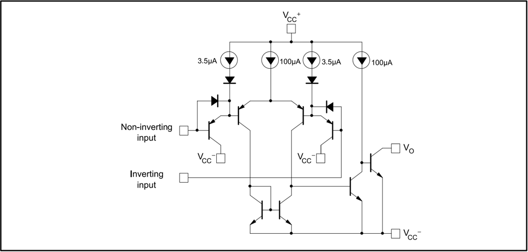 Schematic - STMicroelectronics TS391 Low-Power Single Voltage Comparators