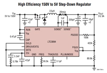 Application Circuit Diagram - Analog Devices Inc. LTC389x Synchronous DC/DC Controllers