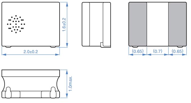 Mechanical Drawing - TDK VAF-FA Inductors