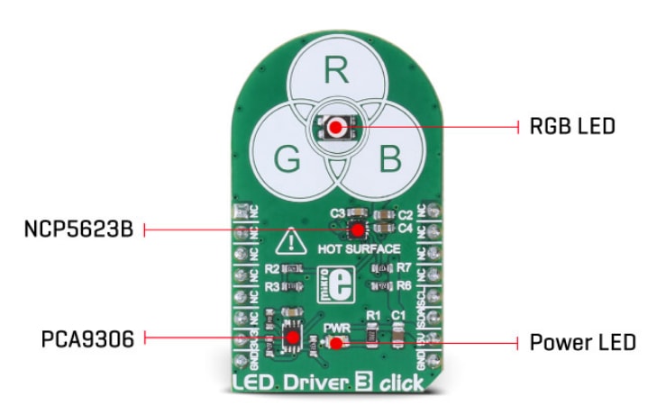 Block Diagram - Mikroe MIKROE-2950 LED Driver 3 click