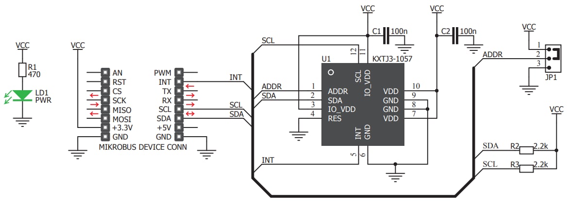 Schematic - Mikroe Accel 7 click (MIKROE-3244)