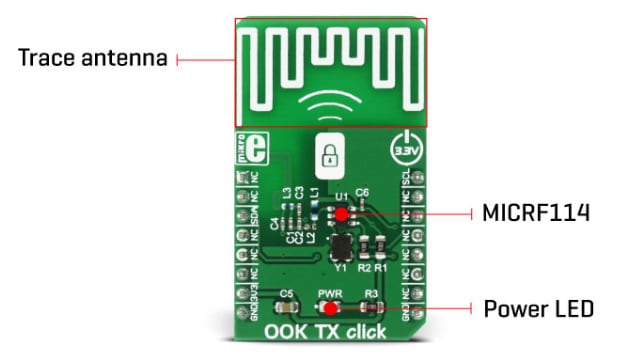 Block Diagram - Mikroe MIKROE-2903 OOK TX Click