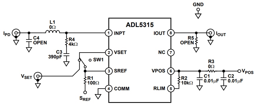 Schematic - Analog Devices Inc. EVAL-ADL5315 Evaluation Board