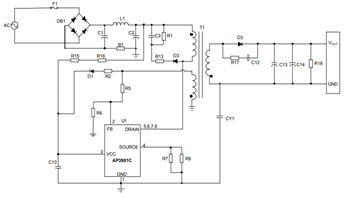 Application Circuit Diagram - Diodes Incorporated AP3981B/C/D2 Power Switchers