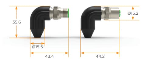 Chart - TE Connectivity M12 X-Coded Right Angle Connectors