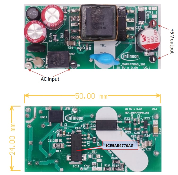 Block Diagram - Infineon Technologies ICE5AR4770AG 3W Flyback Power Supply Board