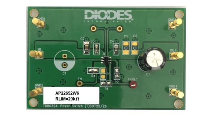 Location Circuit - Diodes Incorporated AP22652W6-EVM Evaluation Module