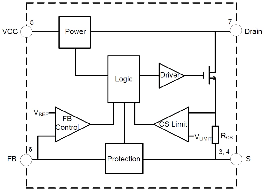 Block Diagram - Diodes Incorporated AL17150-10B High-Voltage Step-Down Switcher