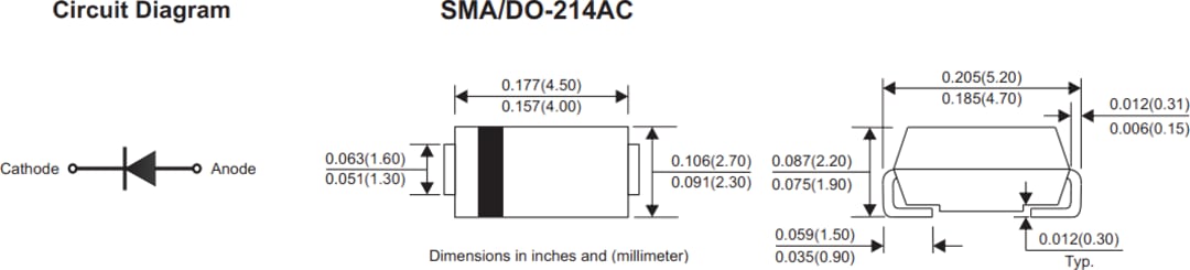 Comchip Technology US1x-HF Ultra Fast Recovery Rectifiers