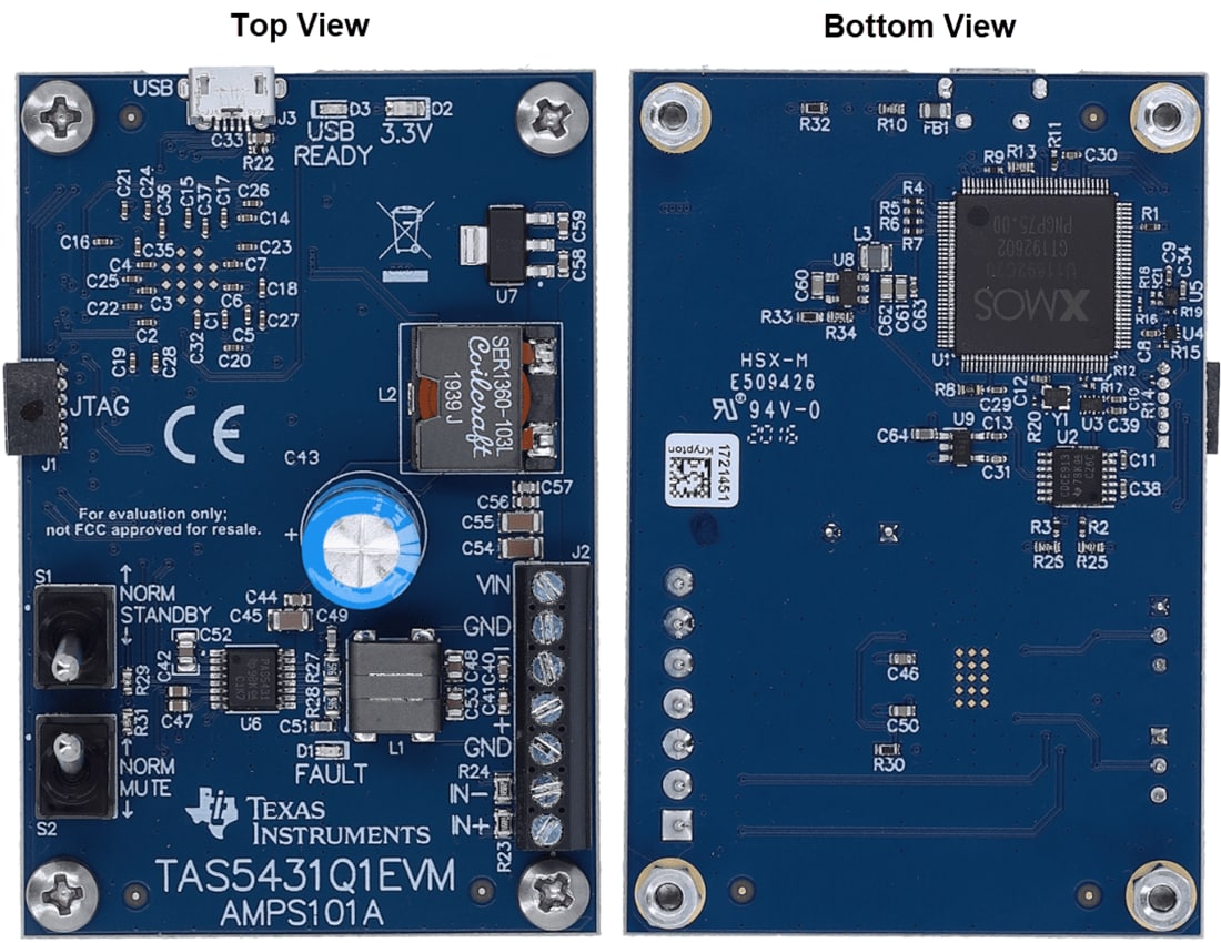 Mechanical Drawing - Texas Instruments TAS5431Q1EVM Amplifier Evaluation Module (EVM)