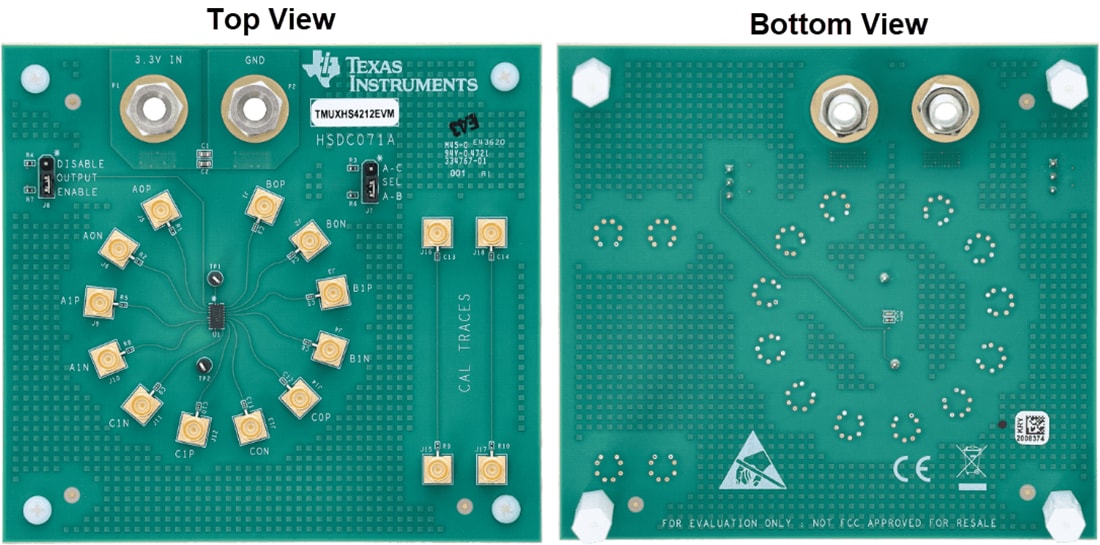 Mechanical Drawing - Texas Instruments TMUXHS4212EVM Mux/Demux Evaluation Module (EVM)