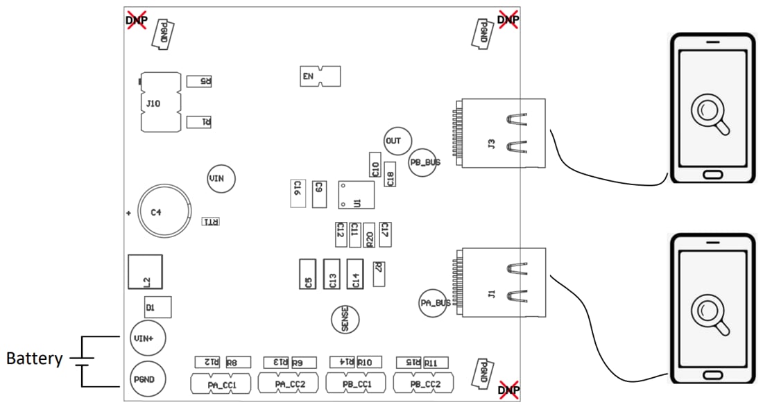 Mechanical Drawing - Texas Instruments TPS25859Q1EVM-161 Controller Evaluation Module