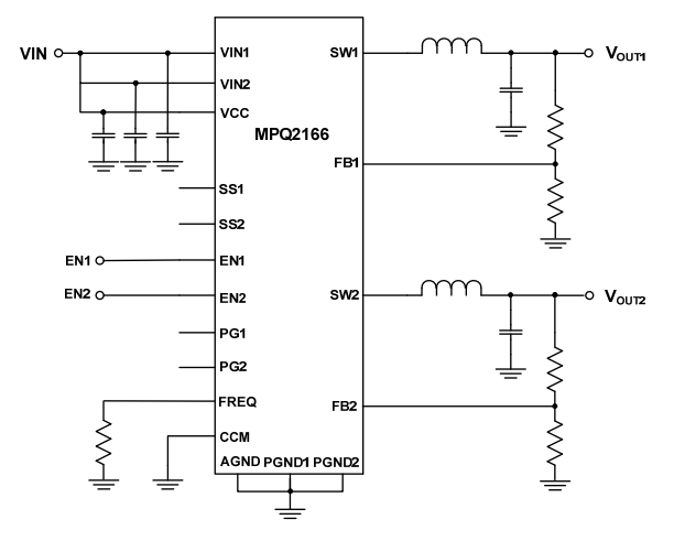 Monolithic Power Systems (MPS) MPQ2166A Synchronous Buck Regulator