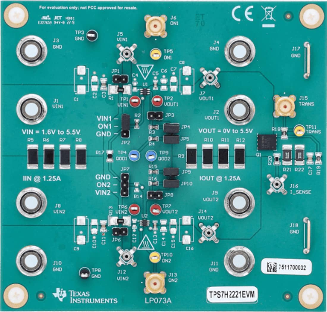 Mechanical Drawing - Texas Instruments TPS7H2221EVM Load Switch Evaluation Module