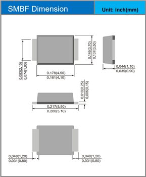 Mechanical Drawing - PANJIT MERx 200V Super Fast Recovery Rectifiers