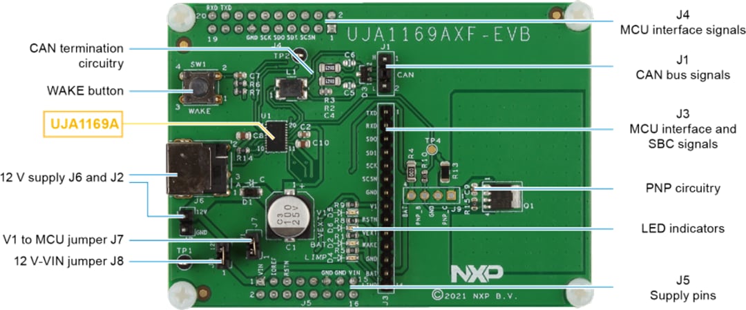 NXP Semiconductors UJA1169AXF-EVB Evaluation Board