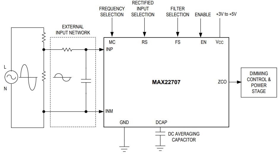 Analog Devices / Maxim Integrated MAX22707 Precision Zero Crossing Detector