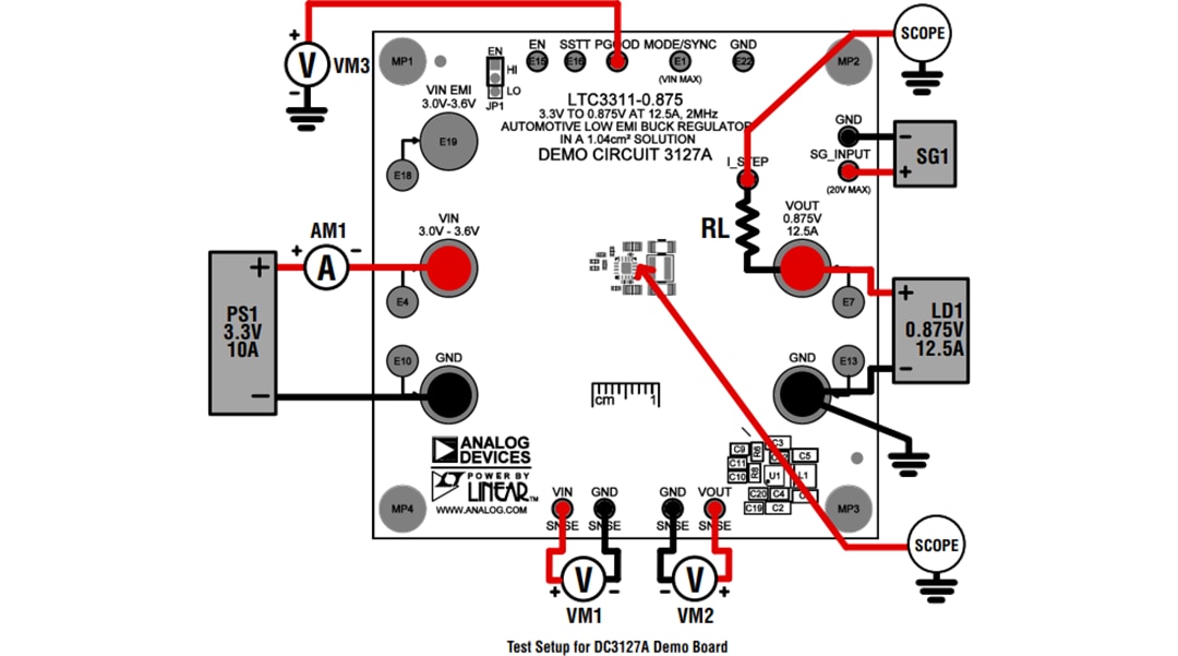 Mechanical Drawing - Analog Devices Inc. LTC3311 Demonstration Boards