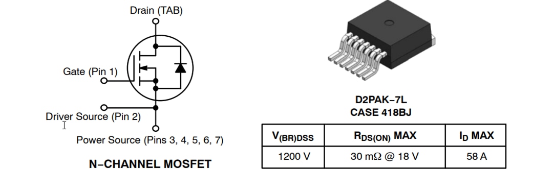 Schematic - onsemi NTBG022N120M3S 1200V M3S Series SiC MOSFET