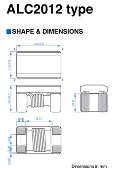 Chart - TDK ALC2012 & ALC2012H Common Mode Filters