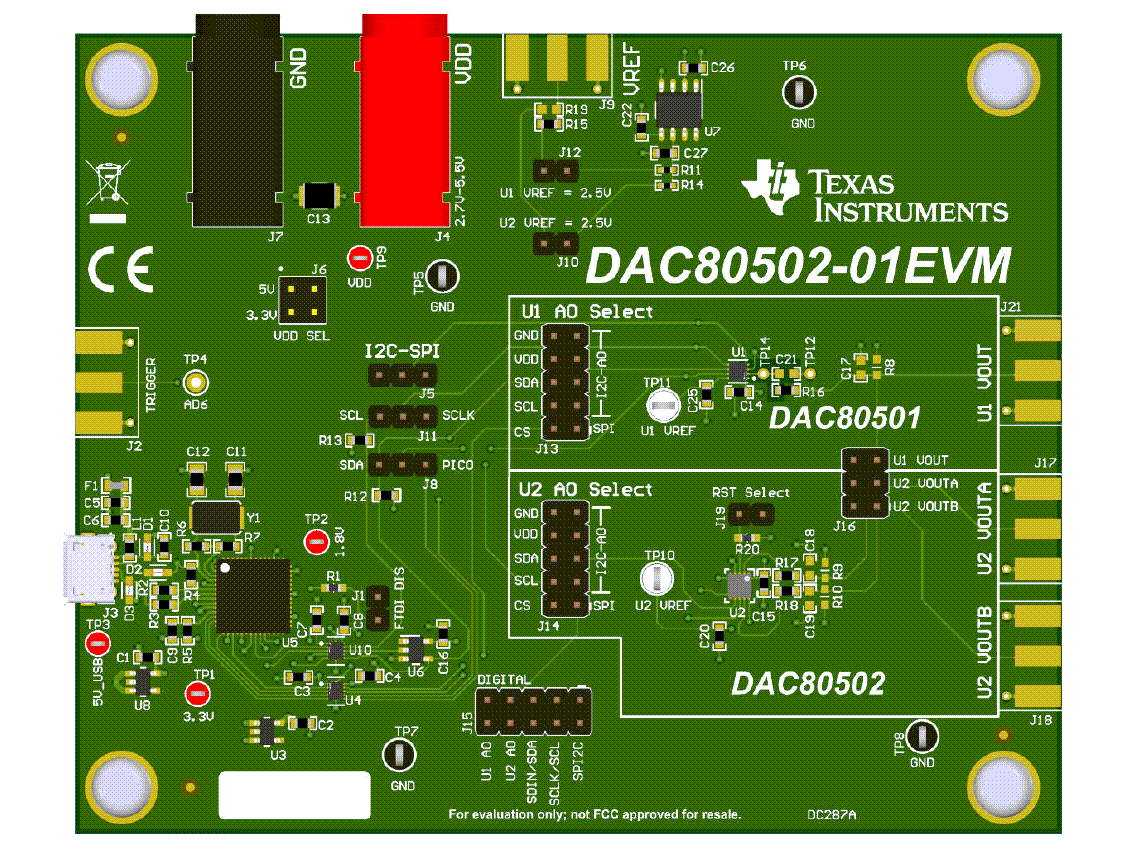 Location Circuit - Texas Instruments DAC80502-01EVM Evaluation Module