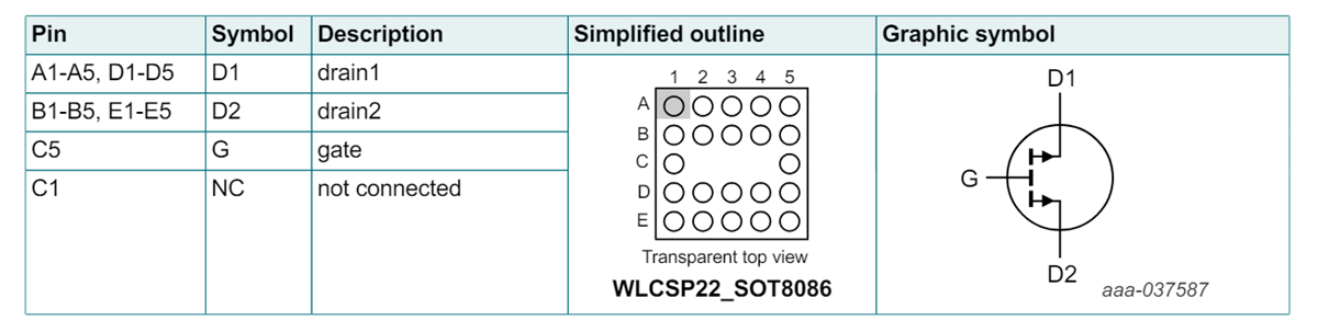 Application Circuit Diagram - Nexperia GANB4R8-040CBA Bi-Directional GaN FET