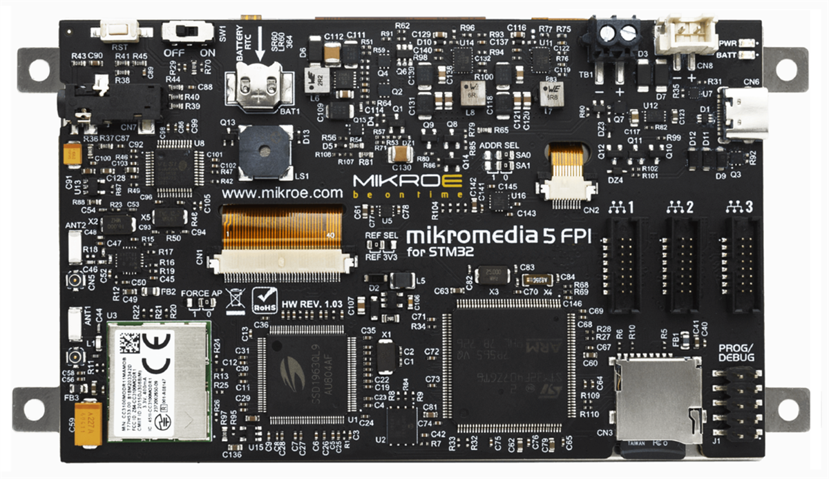 Mikroe Mikromedia 5 for STM32 Resistive FPI with Frame