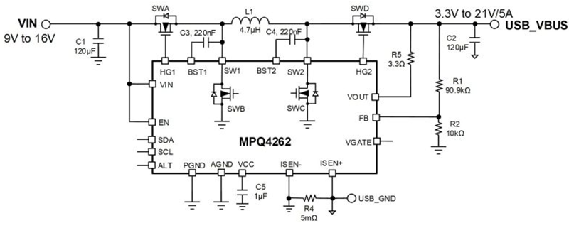 Monolithic Power Systems (MPS) MPQ4262 Buck-Boost Converters