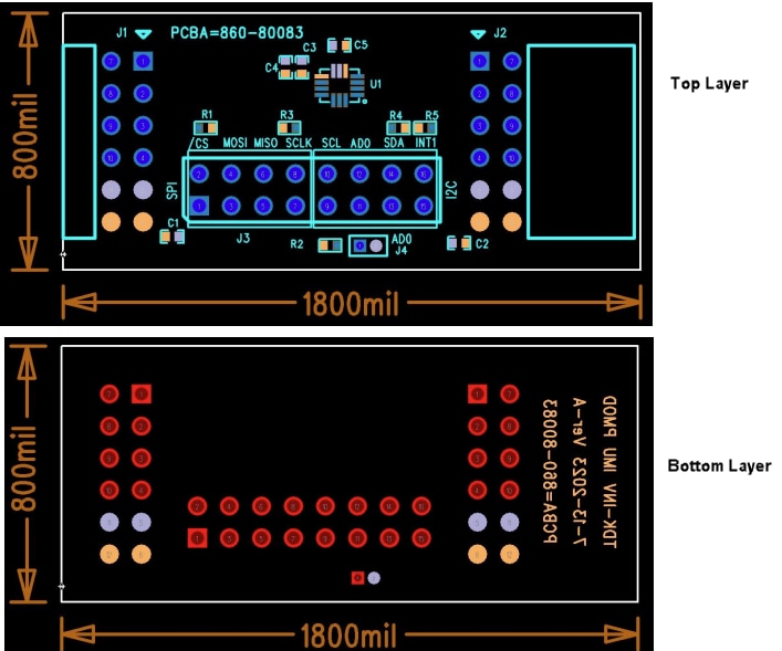 TDK InvenSense QCIoT-ICM42688P Pmod™ Evaluation Board