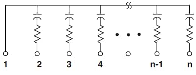Schematic - Vishay / Techno TRC Thick Film Resistor/Capacitor Networks