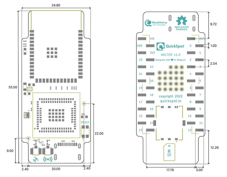 Mechanical Drawing - DPTechnics Walter Devkit (P000000101)