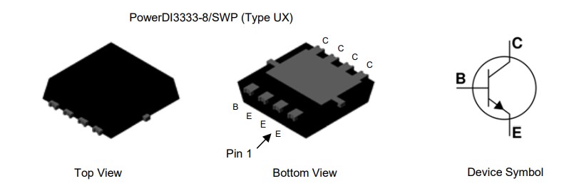 Location Circuit - Diodes Incorporated DXTN80x NPN Bipolar Transistors