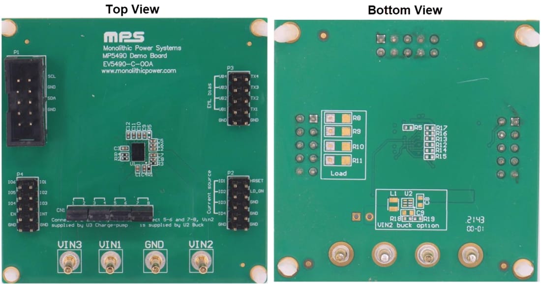 Mechanical Drawing - Monolithic Power Systems (MPS) EV5490-C-00A Evaluation Board