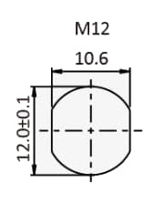 Mechanical Drawing - Amphenol LTW M12 B-Code Circular Metric Connectors