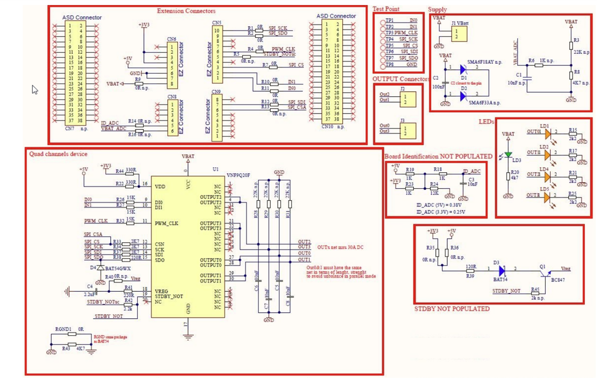 Schematic - STMicroelectronics VNF9Q20F Evaluation Board