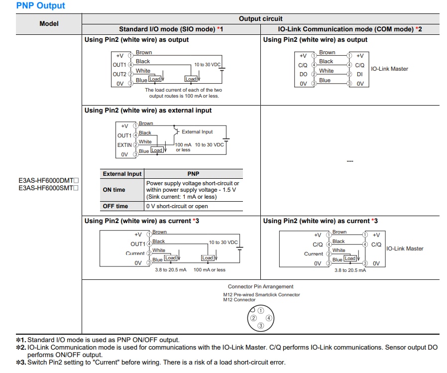 Application Circuit Diagram - Omron Industrial Automation E3AS-HF ToF Laser Sensors